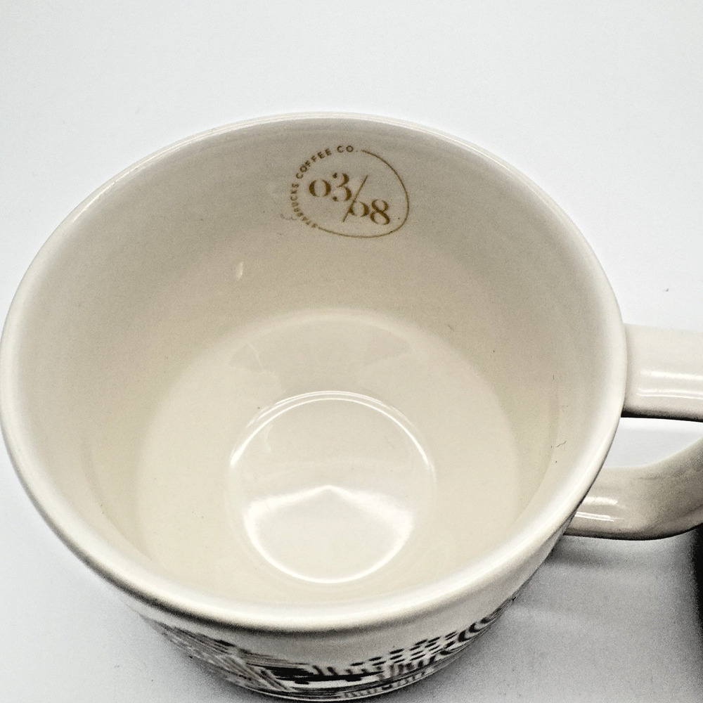 Starbucks Artisan Series Mugs 03/08 04/08 Set of Two 12oz Brown Cream 2014 - Picture 6 of 10